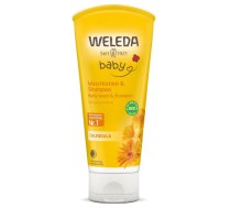 Weleda Calendula Baby Body Wash & Shampoo Bērnu šampūns matiem un ķermeņim ar kliņģerītēm 200ml