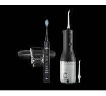 PHILIPS Sonicare Cordless Power Flosser DiamondClean 9000 mutes dobuma irrigators, melns HX3886/43