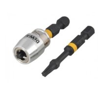 DeWalt Skrūvgriežu uzgaļu komplekts T25 50mm ar iekļautu magnētisku uzgaļu turētāju