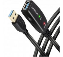 Axagon Active pagarinātāja USB 3.2 Gen 1 A-M > A-F kabelis, 10 m garš. Barošanas avota opcija.