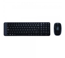 Tastatūras un peles komplekts Logitech MK220 INT, EN, melna, bezvadu