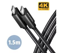 USB kabelis Axagon BUCM32-CM15AB USB 3.2 Gen 2x2 1.5m melns