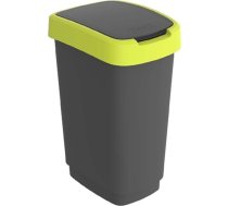 Atkritumu kaste ROTHO Twist melna/zaļa, 25 l, 47.6 cm x 25.2 cm