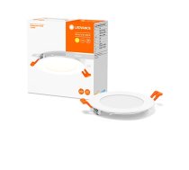 Iebūvējamais griestu gaismeklis DL SLIM 120MM 8W 550lm 3000K 230V Balts LEDVANCE