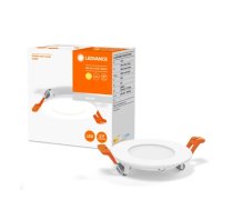 Iebūvējamais griestu gaismeklis DL SLIM 85MM 4.5W 240lm 3000K 230V Balts LEDVANCE