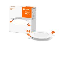 Iebūvējamais griestu gaismeklis DL SLIM 120MM 8W 550lm 4000K 230V Balts LEDVANCE