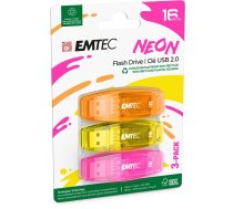 USB flash Emtec USB2.0 C410 16GB Neon 3 pcs T-MLX60568