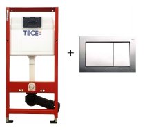 Rāmja komplekts TECEprofil Base WC hromēta skalošanas spiedpoga