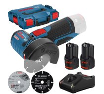 Leņķa Slīpmašīna BOSCH GWS 12V-76 V-EC 2x3.0Ah 06019F200B