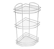 Plaukts sienas 3a 25x25x48cm chrome 11.BK.033.01