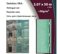 Tīkls sastatnēm 50g/m2 3,07X50m 000340