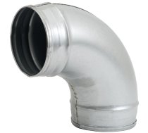 Līkums metāla, presēts d100mm 90° bez gumijām BF90-100