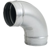 Līkums metāla, presēts d125mm 90° bez gumijām BF90-125