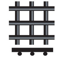 Metināts metāla siets – melns d4,0 L2000 W3000 50x50mm 016249