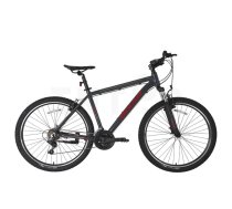 Kalnu velosipēds Bisan ATLAS V-25 pelēks/sarkans (M) ATLV4829-89052-25
