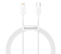 Vads Baseus CATLYS-A02, Lightning/USB-C, 1 m, balta, 20 W