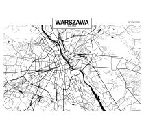 Fototapete Artgeist Warsaw Map, 70 cm x 100 cm