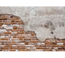 Fototapete Artgeist Futuristic Duet - Concrete Tile On Old Brick Background, 150 cm x 105 cm