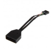 Kabelis Kolink PGW-AC-KOL-030 USB 3.0 19-pin male, USB 2.0 8-pin female, 0.15 m, melna