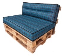 Sēdekļu spilvenu komplekts Hobbygarden Tomek PTPNKR9, zila/melna, 120 x 82 cm