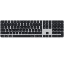 Klaviatūra Apple Magic Keyboard with Touch ID and Numeric Keypad for Mac models with silicon - Black Keys (bojāts iepakojums)