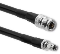 Vads Qoltec LMR400 Coaxial Cable N female, RP-SMA male, 3 m, melna