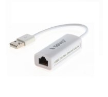 Adapteris Savio USB / RJ45 USB 2.0 A male, RJ-45, melna