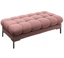 Pufs Micadoni Home Mamaia Velvet, melna/rozā, 133 cm x 62 cm x 41 cm