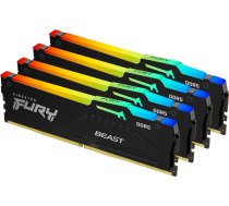 Operatīvā atmiņa (RAM) Kingston Fury Beast Black RGB KF560C40BWAK4-64, DDR5, 64 GB, 6000 MHz