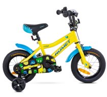 Bērnu velosipēds, pilsētas Romet Tom, zila/dzeltena, 7" (18 cm), 12"