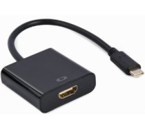 Adapteris Gembird Adapter Cable USB Type-C, HDMI, 0.15 m, melna