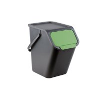 Atkritumu tvertne Bini, melna/zaļa