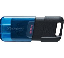 USB zibatmiņa Kingston DataTraveler 80 M, zila/melna, 64 GB