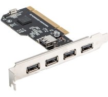Portu paplašināšanas karte Lanberg PCI Card To 4x USB-A 2.0 + 1x Internal USB-A 2.0