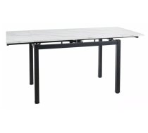 Pusdienu galds izvelkams Modern GD017, balta/melna, 110 - 170 cm x 74 cm x 75 cm