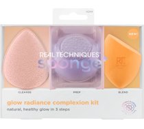 Sūklis sejas attīrīšanai Real Techniques Glow Radiance Complexion Kit, 3 gab.