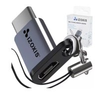 Adapteris Izoxis 16148 USB Type-C, Micro USB, sudraba