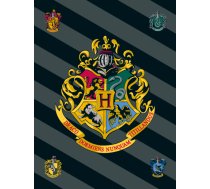Pledi Jerry Fabrics Harry Potter HP067, melna/dzeltena/pelēka, 100 cm x 150 cm