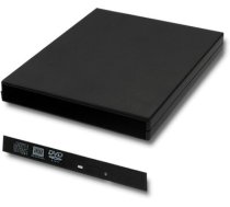 Futrālis Qoltec External USB 2.0 12.7mm SATA Optical Drive Case, melna