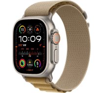 Viedais pulkstenis Apple Watch Ultra 2 GPS + Cellular 49mm Natural Titanium Case Tan Alpine Loop - Large LV/EE, natural titanium