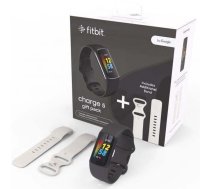 Fitnesa aproce Fitbit Charge 5 Gift Pack, melna (prece ar defektu/trūkumu)