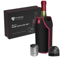 Korķis Prestigio 3 In 1 Wine Cooling Set PWA101CS, sudraba/melna, plastmasa/nerūsējošais tērauds, 3 gab.