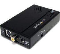 Adapteris StarTech Composite and S-Video to HDMI Converter with Audio S-Video, HDMI, melna