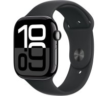 Viedais pulkstenis Apple Watch Series 10 GPS 46mm Jet Case Black Sport Band M/L, black aluminium