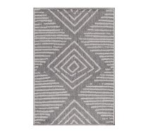 Paklājs āra terasēm Aruba Striped 1201704902, balta/pelēka, 170 cm x 120 cm