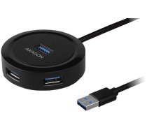 USB sadalītājs Axagon USB-A Round Hub HUE-P1A, melna