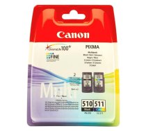 Tintes printera kasetne Canon PG-510/CL-511, zila/melna/dzeltena, 18 ml
