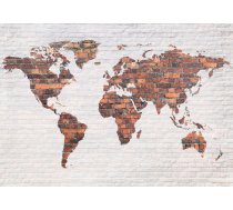 Fototapete Artgeist World Map: Brick Wall, 100 cm x 70 cm