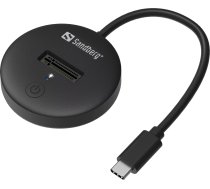 Adapteris Sandberg USB 3.2 Dock for M.2+NVMe SSD USB-C Vīrietis, M.2 Sieviete, melna