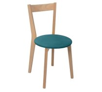 Ēdamistabas krēsls Ikka, matēts, ozola/tirkīza, 41 cm x 45 cm x 81 cm